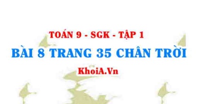 Bài 8 trang 35 Toán 9 Tập 1 Chân trời sáng tạo